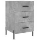 Vidaxl Bedside Cabinet Concrete Grey 40X40X66 Cm Engineered Wood