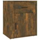 Vidaxl Bedside Cabinet Smoked Oak 50X36X60 Cm Engineered Wood