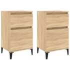 Vidaxl Bedside Cabinets 2 Pcs Sonoma Oak 40X35X70 Cm