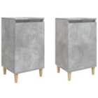 Vidaxl Bedside Cabinets 2 Pcs Concrete Grey 40X35X70 Cm Engineered Wood