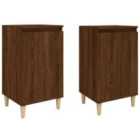 Vidaxl Bedside Cabinets 2 Pcs Brown Oak 40X35X70 Cm Engineered Wood