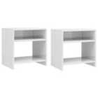 Vidaxl Bedside Cabinets 2 Pcs High Gloss White 40X30X40 Cm Engineered Wood