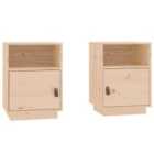 Vidaxl Bedside Cabinets 2 Pcs 40X34X55 Cm Solid Wood Pine