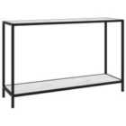 Vidaxl Console Table White 120X35X75 Cm Tempered Glass