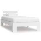 Vidaxl Bed Frame White Solid Pine Wood 100X200 Cm
