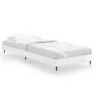 Vidaxl Bed Frame High Gloss White 75X190 Cm 2Ft6 Small Single Engineered Wood
