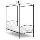 Vidaxl Canopy Bed Frame Black Metal 100X200 Cm