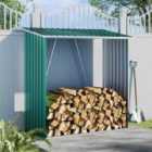Garden Sanctuary Garden Green Firewood Log Storage Shed