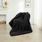 Neo Electric Blanket Heated Fleece Overblanket Throw - Black