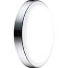 Indoor Bulkhead Light With White & Chrome Bezels, 2200Lm