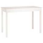 Vidaxl Dining Table White 110X55X75 Cm Solid Wood Pine