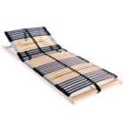 Vidaxl Slatted Bed Base With 42 Slats 7 Zones 90X200 Cm