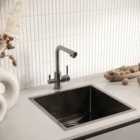 Garden Sanctuary Drop-in Kitchen Sink, Single Bowl Stainless Steel Sink