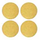 Set Of 4 Round Glitter / Bark Coaster Gold