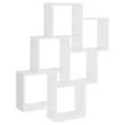 Vidaxl Wall Cube Shelf White 78X15X93 Cm Engineered Wood