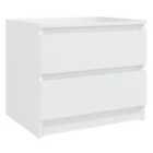 Vidaxl Bed Cabinet White 50X39X43.5 Cm Engineered Wood