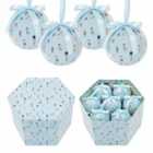 The Christmas Workshop 14Pc Ice Blue With Skiing People Baubles