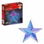 The Christmas Workshop 35Cm 3D Magic Star Light Iridescent Decoration
