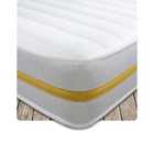 Starlight Beds Cooltouch Yellow Stripe Hybrid Memory Foam Pinna-coil Innerspring Value Mattress With White Border - Small Double