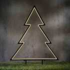 Black LED Tree Stake - Warm White
