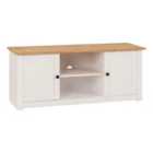 Seconique Panama Flat Screen Tv Unit - White/Natural Wax