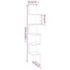 vidaXL Wall Corner Shelf Grey Sonoma 20x20x127.5 cm Engineered Wood