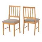 Seconique Austin Dining Chair (x2 Per Box) - Oak Effect/Grey Fabric