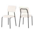 Seconique Sheldon Dining Chair (x4 Per Box) - Ivory Boucle Fabric