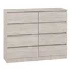 Seconique Malvern 8 Drawer Chest - Urban Snow