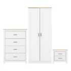 Seconique Portland Trio Set - White/Oak Effect