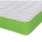Extreme Comfort Cooltouch Colours Wave Hybrid Memory Foam & Pinna-coil Innerspring Mattress With Lime Border 18Cms Deep 4Ft Small Double 120Cmx190Cm