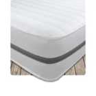 Starlight Beds Cooltouch Grey Stripe Hybrid 1000 Count Micro Pocket-pro Spring & 7" Support Foam Delux Comfort Plus Mattress 3FT Single