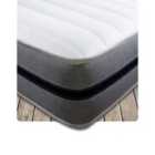 Starlight Beds Cooltouch Navy Stripe 2 Layer All Foam Support & Memory Foam Hybrid Memory Foam Mattress With White Border - King Size