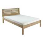Seconique Santana 5' King Bed - Light Oak/Rattan Effect