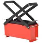 vidaXL Paper Log Briquette Maker Steel 34x14x14 cm Black and Red