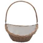 vidaXL Firewood Basket With Handle 57x46.5x52 cm Brown Willow