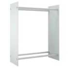 vidaXL Firewood Rack White 80x35x100 cm Tempered Glass
