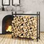 Garden Sanctuary Black Iron Firewood Logs Holder