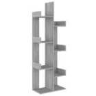 vidaXL Book Cabinet 48x25.5x140 cm Grey Sonoma Engineered Wood