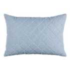 Norfolk Collection Titchwell Rectangular Scatter Cushion - Light Blue