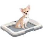 Pawhut Dog Toilet Tray, Dog Litter Tray For Training Dogs, 47 X 34 X 6Cm