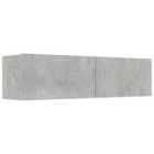 vidaXL TV Cabinet Concrete Grey 120X30X30cm Engineered Wood