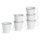 White Farmhouse Espresso Cups - 90Ml - Pack Of 6