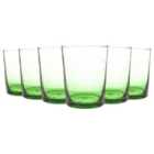 Meknes Recycled Glass Tumblers - 215Ml - Green - Pack Of 6