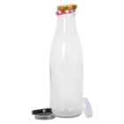 Glass Water Bottle With Metal Lids - 960Ml