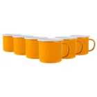 Coloured Enamel Mugs - 375Ml - Yellow - Pack Of 6