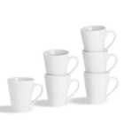 Classic White Latte Mugs - 285Ml - Pack Of 6