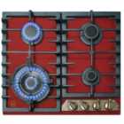 Kaiser Empire 60cm Turbo Gas Hob Bordeaux Red KCG 6335 RED