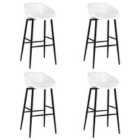 vidaXL Bar Chairs 4 pcs White