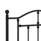 Vidaxl Metal Bed Frame Without Mattress With Headboard Black 90X200 Cm